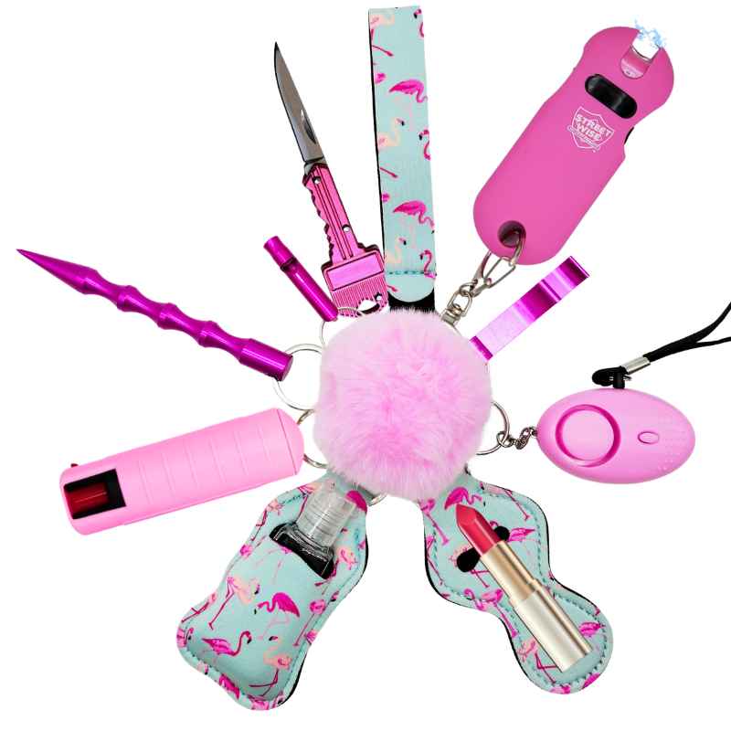 Fight Fobs® Flamingo Pink Self Defense Key Chain Gift Set Self-Defense Keychains - Tophatter Daily Deals