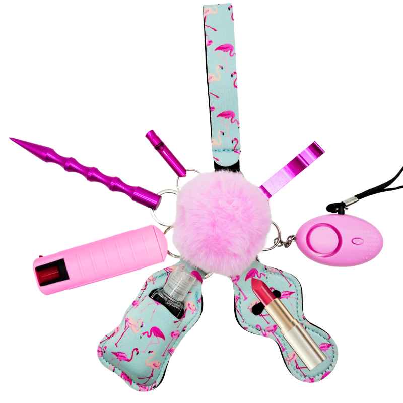 Fight Fobs® Flamingo Pink Self Defense Key Chain Gift Set Self-Defense Keychains - Tophatter Daily Deals