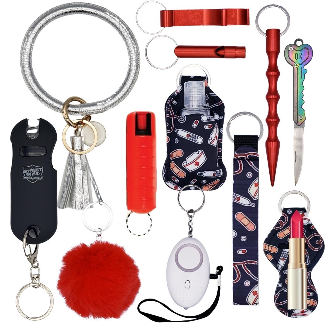 Fight Fobs® Medical Nurse/Doctor Self Defense Key Chain Gift Set Luxe (+Stun Gun+Key Knife) Self-Defense Keychains - Tophatter Daily Deals