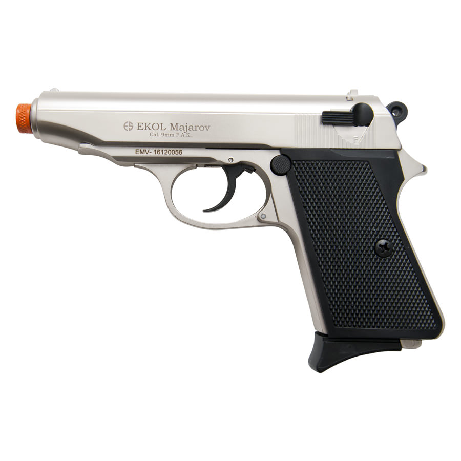 Majarov Semi Automatic Front Firing Blank Gun Satin Finish - Tophatter's Army Products & Self Defense Collectible Weapons - Tophatter Daily Deals