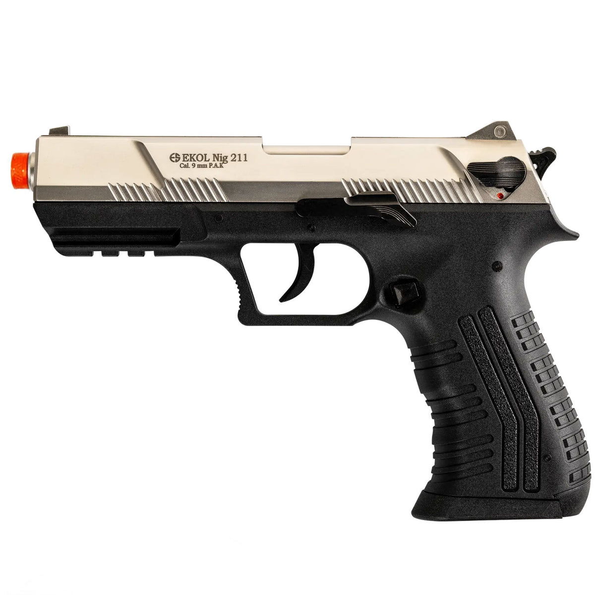 NIG 211 Front Firing Blank Gun Pistol Satin Finish - Tophatter's Guns'N'Weapons Store - FREE SHIPPING Collectible Weapons - Tophatter Daily Deals