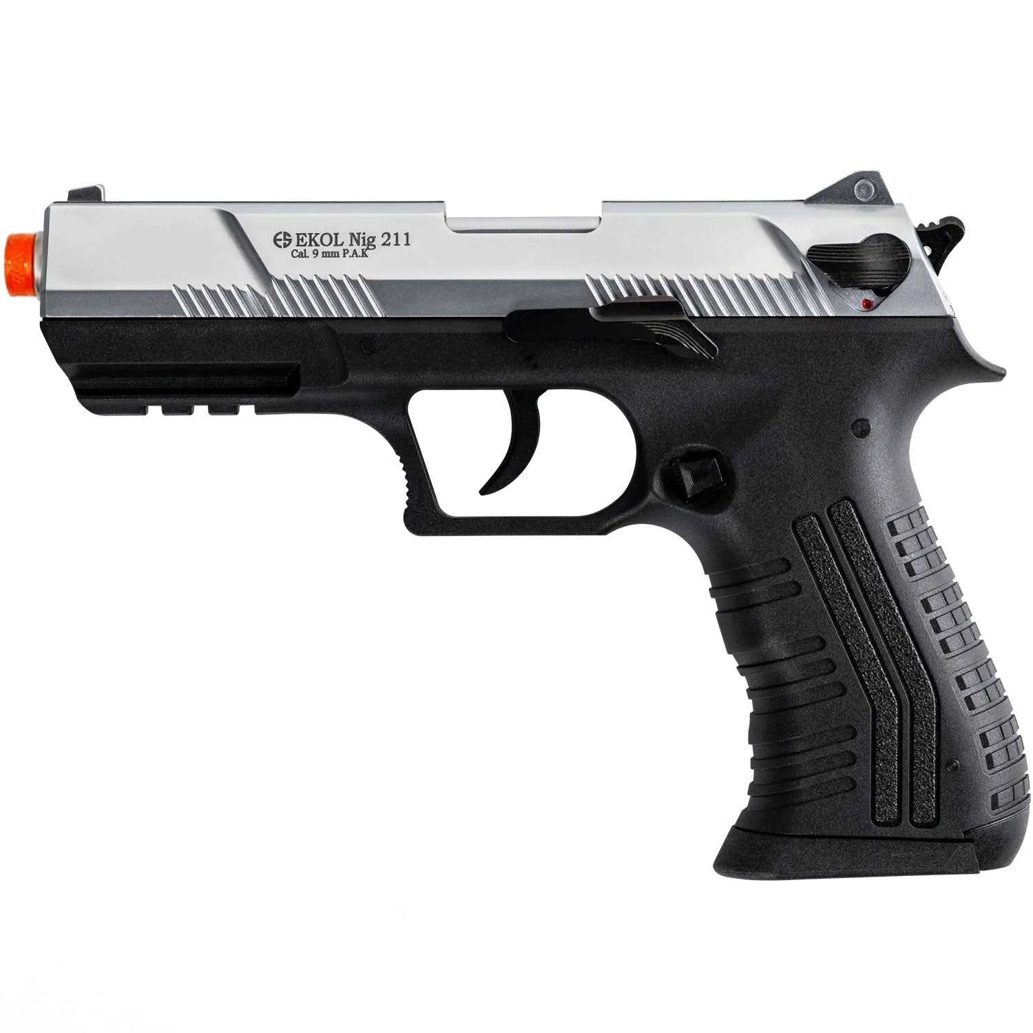 NIG 211 Front Firing Blank Gun Pistol Nickel Finish - TOPHATTER'S ARMORY DEALS Collectible Weapons - Tophatter Daily Deals