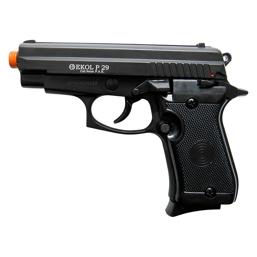 P29 Semi Automatic Front Firing Blank Pistol Black Finish - Tophatter's Guns'N'Weapons Store Collectible Weapons - Tophatter Daily Deals