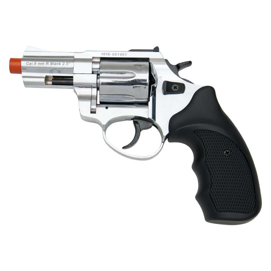 Zoraki R1 2.5" Barrel Revolver Chrome Finish - 9mm Front Firing Blank Gun - Tophatter's Inc. Weapons Store Online Collectible Weapons - Tophatter Daily Deals