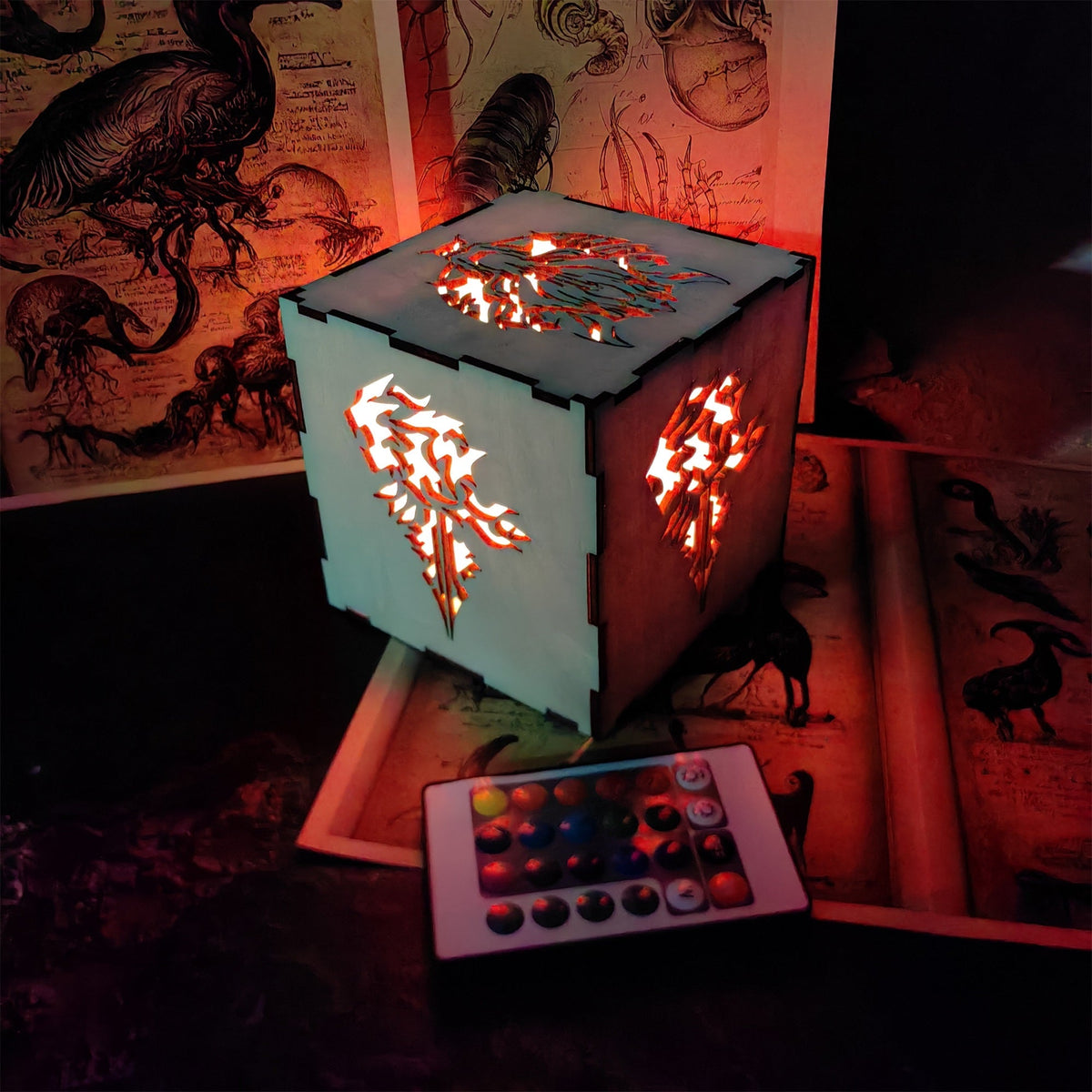 FF Wolf Head Neon Night Light - Tophatter Daily Deals