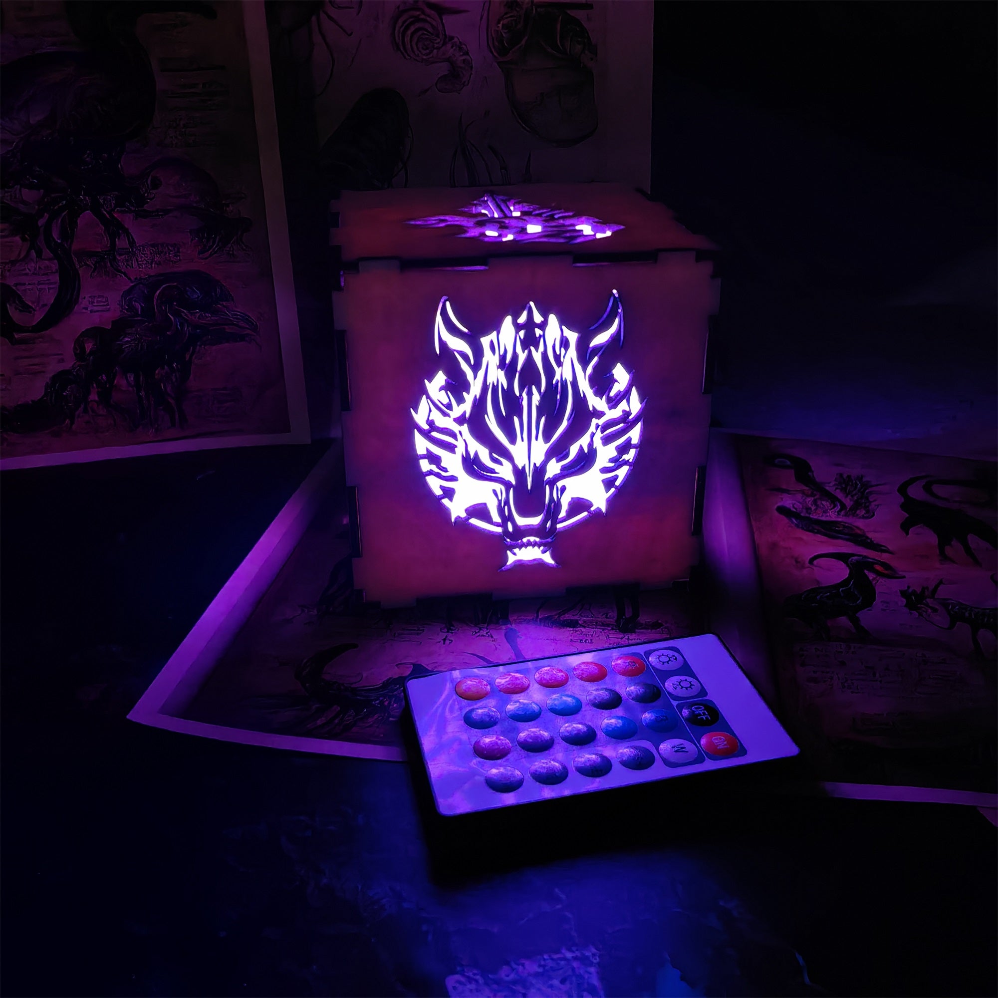 FF Wolf Head Neon Night Light - Tophatter Daily Deals