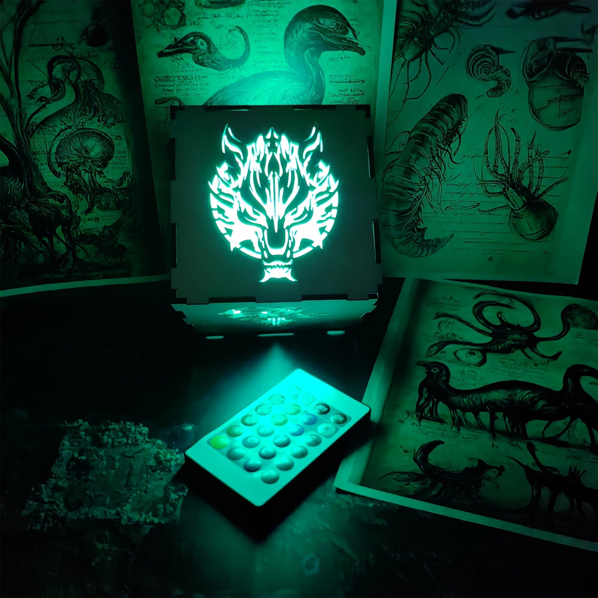 FF Wolf Head Neon Night Light - Tophatter Daily Deals