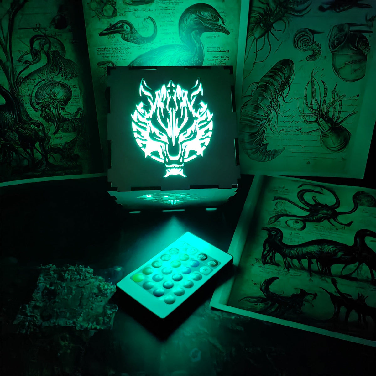 FF Wolf Head Neon Night Light - Tophatter Daily Deals