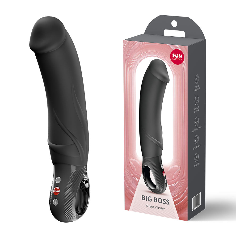 Big Boss 23cm G-Spot Vibrator (Black) – Waterproof Rechargeable Silicone Vibrator > Vibrators > G-Spot - Tophatter Daily Deals
