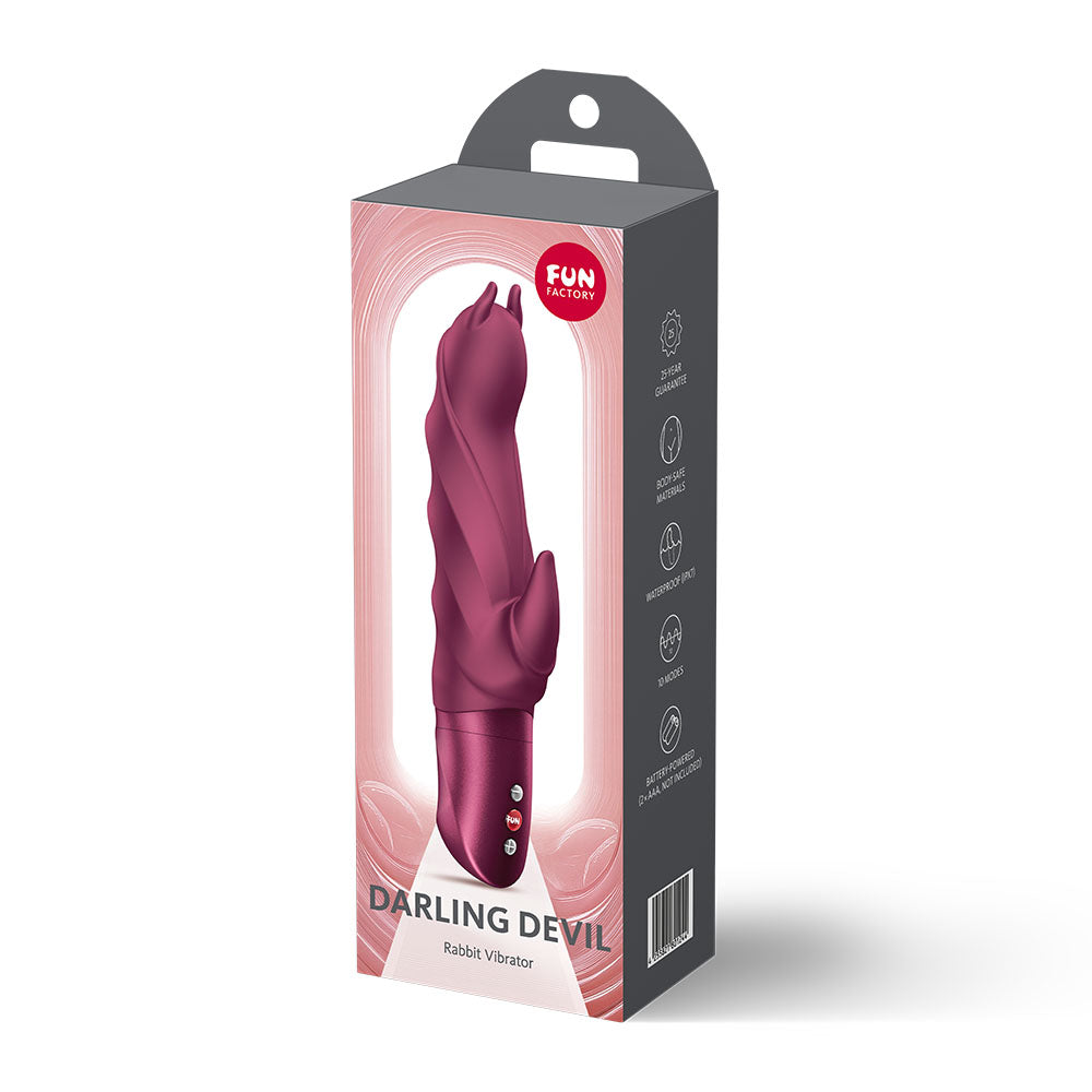 Fun Factory Darling Devil (Wine) – 20 cm Rabbit Vibrator > Vibrators > Ladies > Rabbit - Tophatter Daily Deals