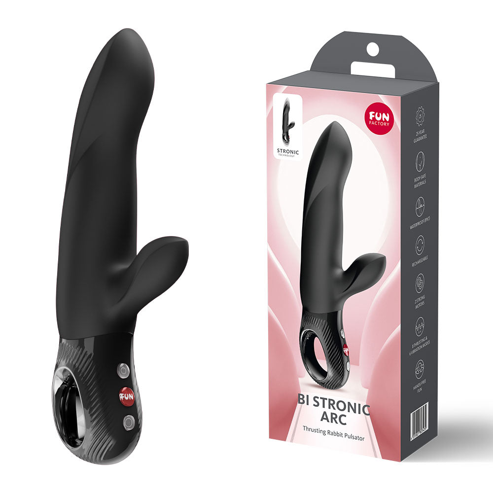 Bi Stronic Arc (Black) – Waterproof Rechargeable 8.78 Inch Vibrator > Vibrators > Ladies > Rabbit - Tophatter Daily Deals