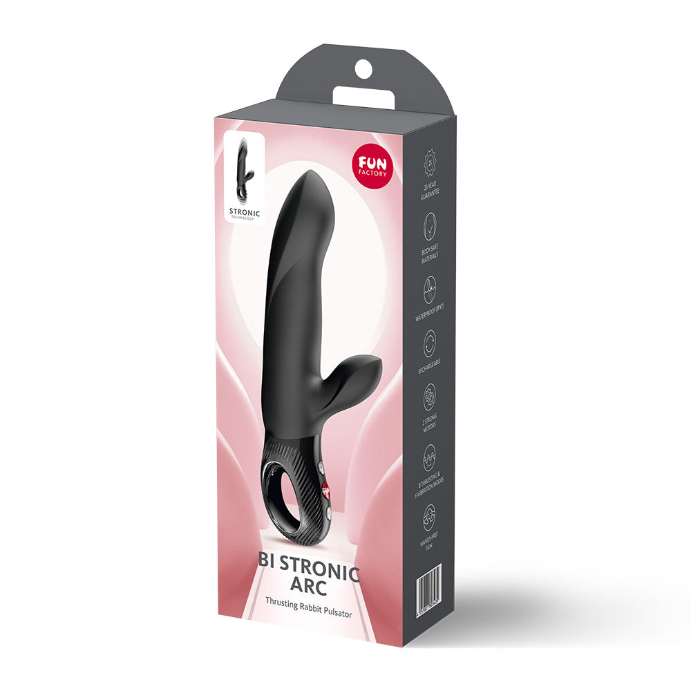 Bi Stronic Arc (Black) – Waterproof Rechargeable 8.78 Inch Vibrator > Vibrators > Ladies > Rabbit - Tophatter Daily Deals
