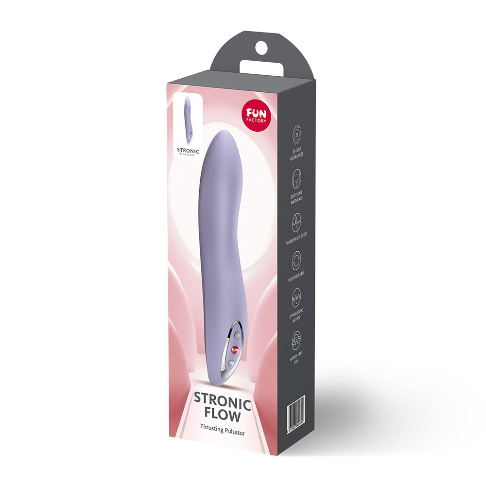 Fun Factory Stronic Flow (Light Violet) – USB Rechargeable Thrusting Vibrator > Vibrators > Standard Vibrators - Tophatter Daily Deals