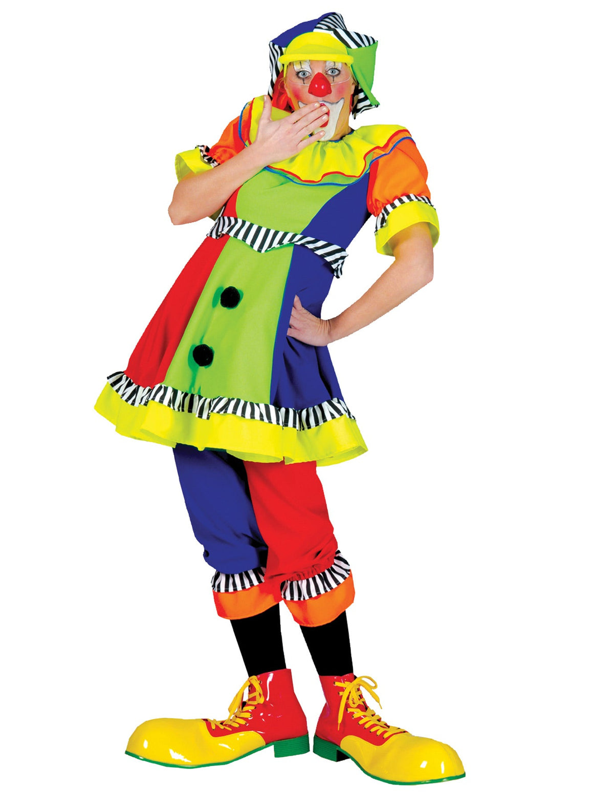 Women's Spanky Stripes Clown Costume Womens Halloween Costumes - Tophatter Daily Deals