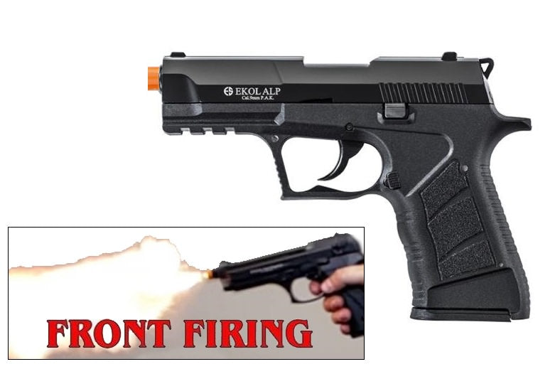 EKOL ALP Black Finish 9mm Sub-Compact V92F Front Firing Blank Gun - Tophatter's Guns'N'Weapons Store Collectible Weapons - Tophatter Daily Deals