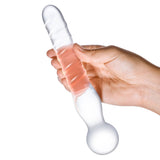 Glas 8 Inch Joystick Clear Glass Dildo Spiral and Bulbous Ends Hypoallergenic Sex Toy > Glass > Dildos - Tophatter Daily Deals
