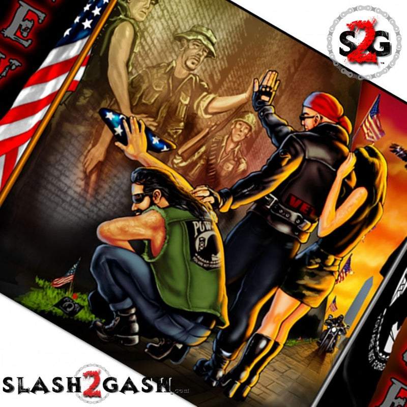 Vietnam Wall Biker Flag 3 x 5 Never Forget POW MIA Flag - Tophatter Daily Deals