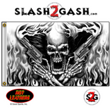 Hot Leathers Assassin Skull Flag 3 x 5 w/ Metal Grommets Flag - Tophatter Daily Deals