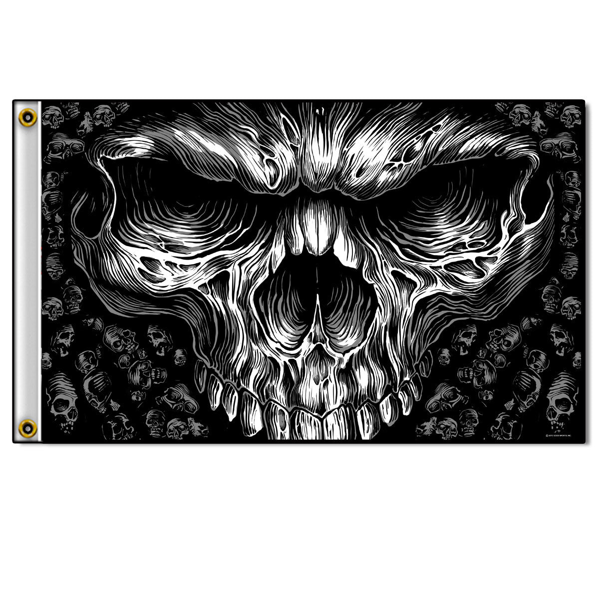 Hot Leathers Shredder Skull Flag 3 x 5 w/ Metal Grommets Flag - Tophatter Daily Deals