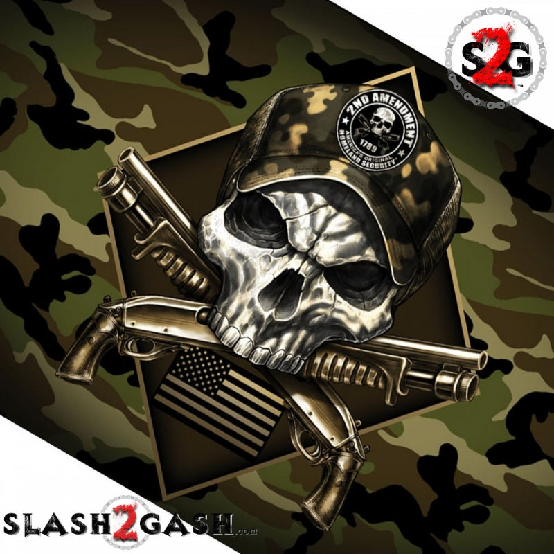 Camo Skull 2nd Amendment Flag 3 x 5 w/ Crossed Shotguns Flag - Tophatter Daily Deals
