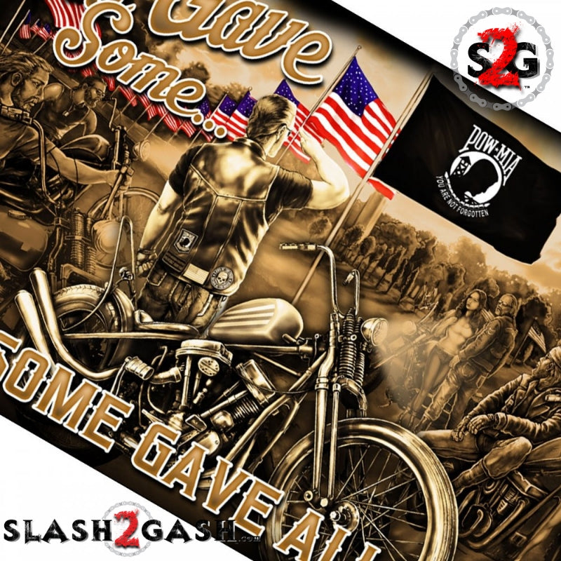 Remembrance Motorcycle Biker Flag 3 x 5 All Gave Some POW MIA Salute Flag - Tophatter Daily Deals