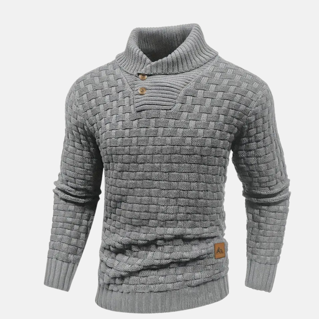 Soft Men's Knit Sweater - Shawl Collar, Knit, Casual Gray - Tophatter Daily Deals