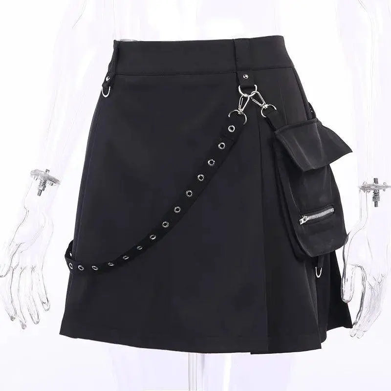 FICHOR Mall Goth Gothic Lace Ruffle Mini Skirts Womens Harajuku Fairy Grunge Pink Plaid Pleated Skirt Japanese Lolita Streetwear 9508 - Tophatter Daily Deals