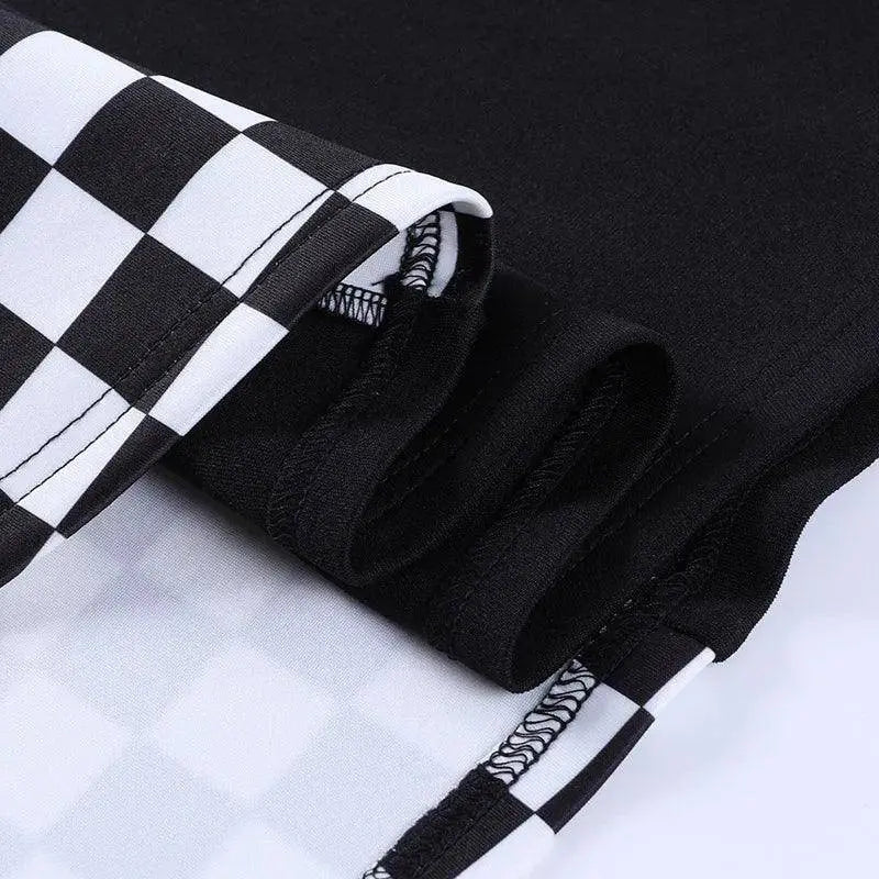 FICHOR Punk Skirt Gothic Plaid A Line Mini Harajuku Streetwear Sexy Plaid Patchwork Skirt E Girl Grunge Y2K Club Wear - Tophatter Daily Deals