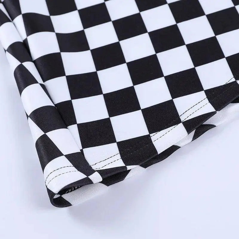 FICHOR Punk Skirt Gothic Plaid A Line Mini Harajuku Streetwear Sexy Plaid Patchwork Skirt E Girl Grunge Y2K Club Wear - Tophatter Daily Deals