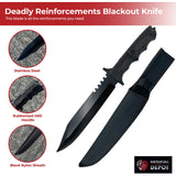 Fixed Deadly Reinforcements Blackout Knife knives - Tophatter Daily Deals