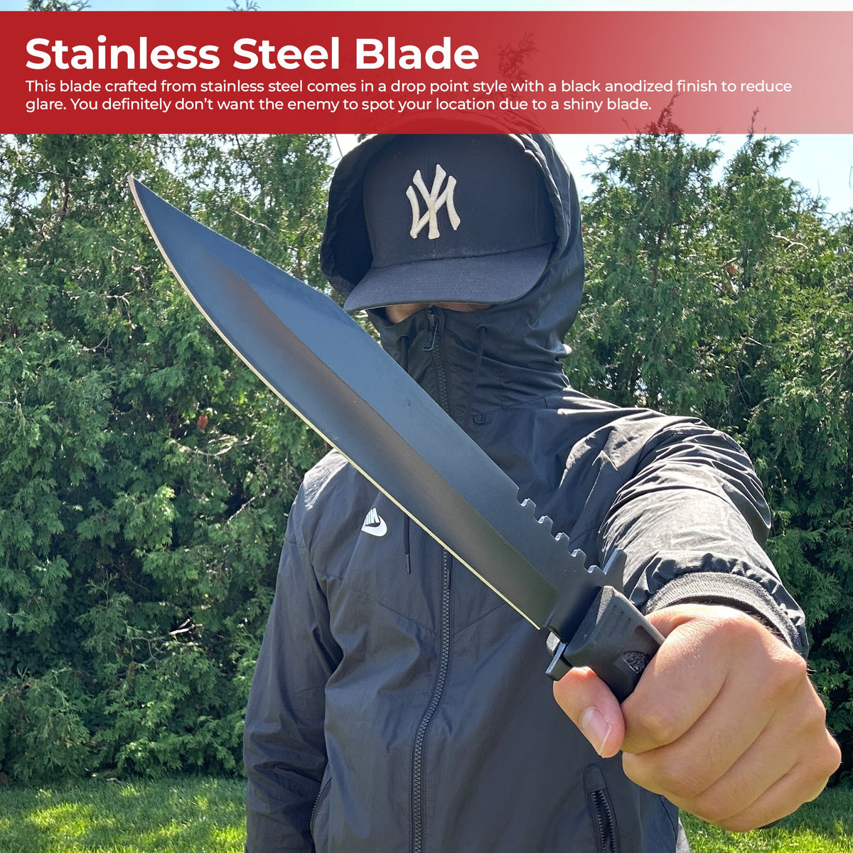 Fixed Deadly Reinforcements Blackout Knife knives - Tophatter Daily Deals