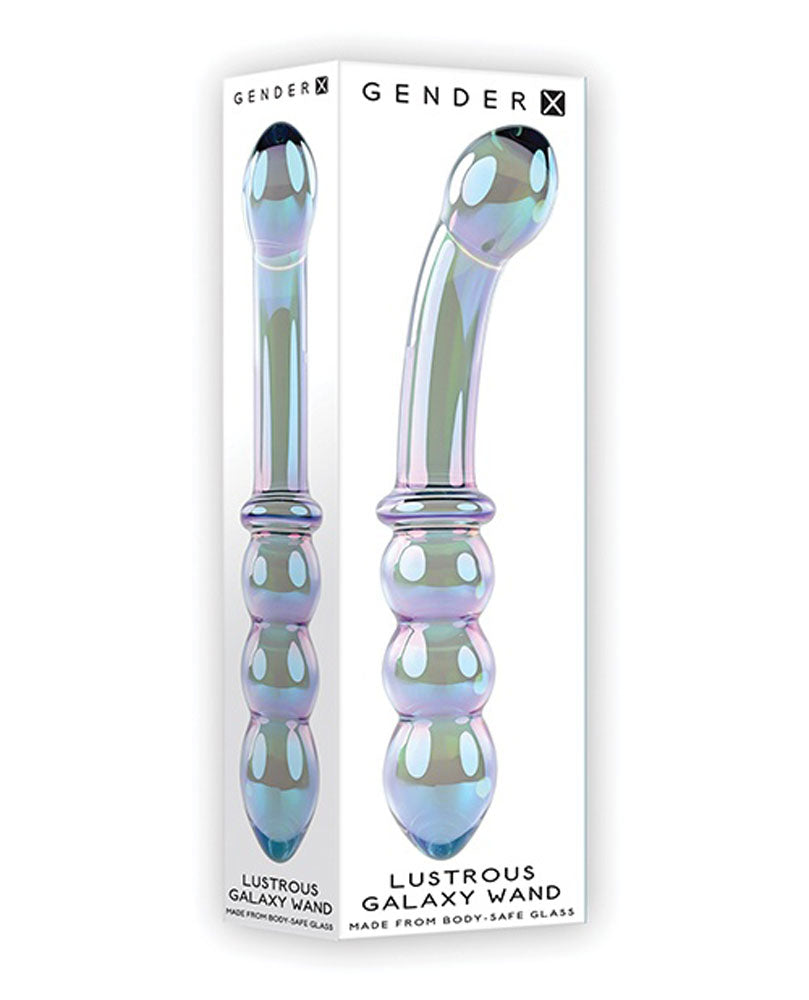 Gender X Lustrous Galaxy Wand – 18.5 cm Double-Ended Glass Massager > Glass > Dildos - Tophatter Daily Deals