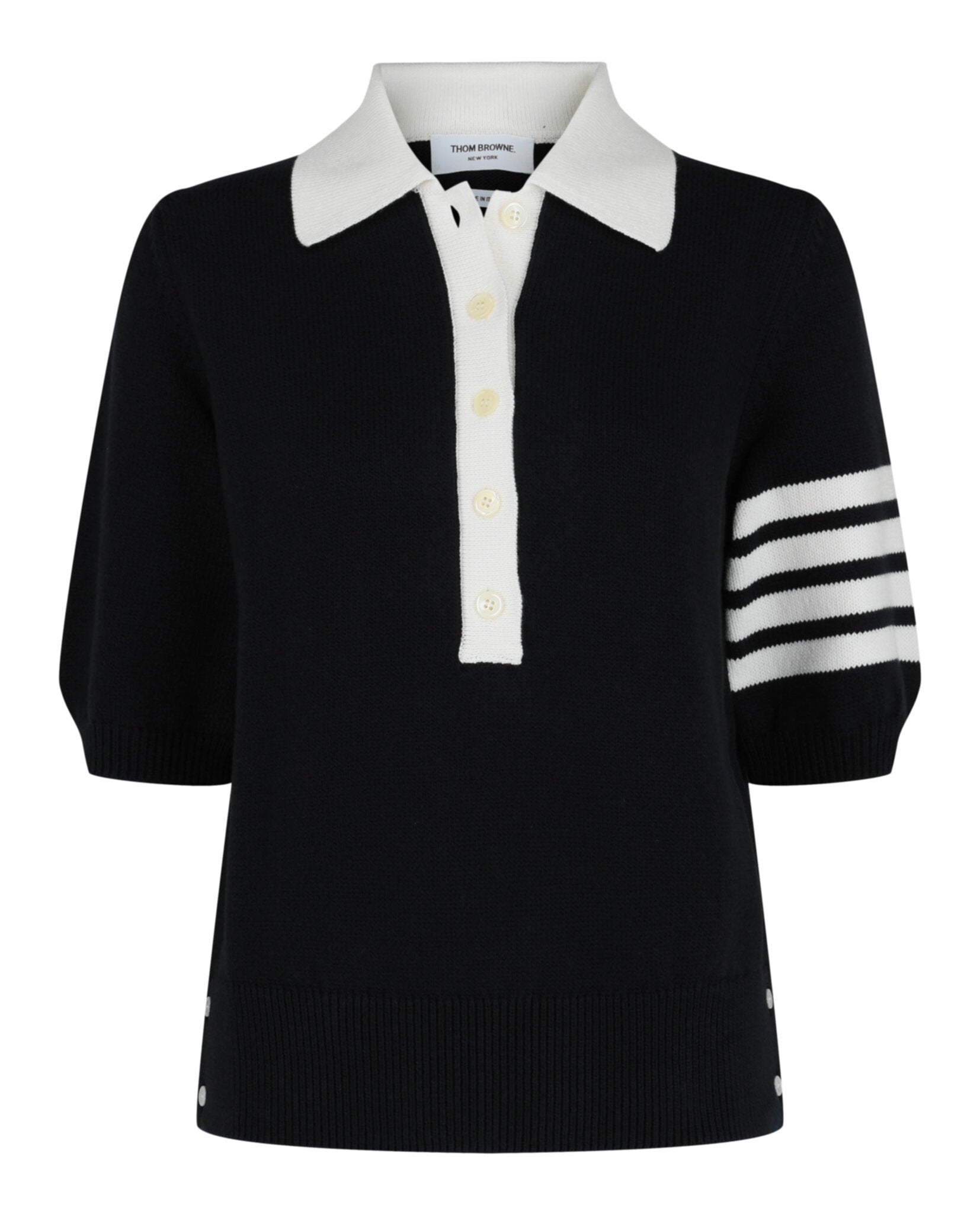 Thom Browne Cotton 4-Bar Hector Polo Navy Polos - Tophatter Daily Deals