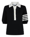 Thom Browne Cotton 4-Bar Hector Polo Navy Polos - Tophatter Daily Deals