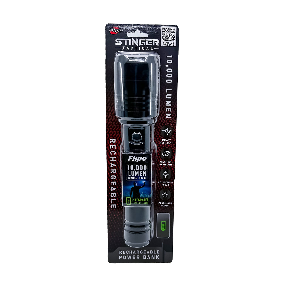 Stinger™ Tactical Lumen Rechargeable Flashlight Flashlight - Tophatter Daily Deals