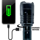 Stinger Tactical 10,000 Lumen Rechargeable Flashlight - Tophatter Daily Deals
