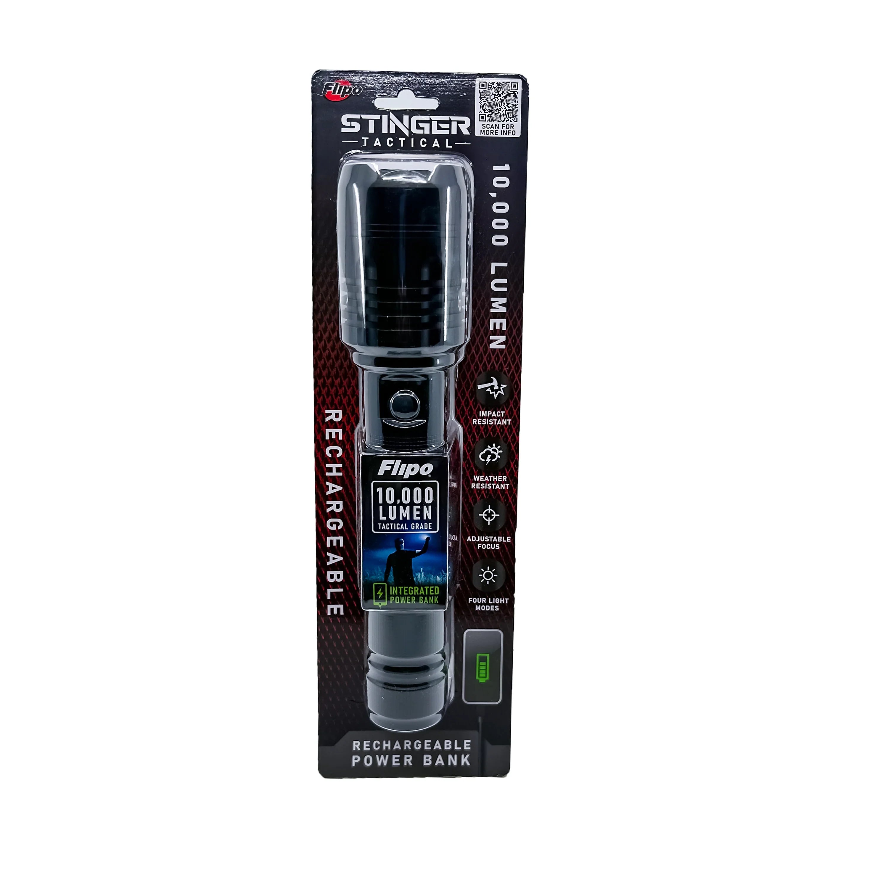 Stinger Tactical 10,000 Lumen Rechargeable Flashlight - Tophatter Daily Deals