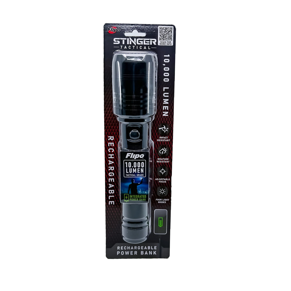 Stinger Tactical 10,000 Lumen Rechargeable Flashlight - Tophatter Daily Deals