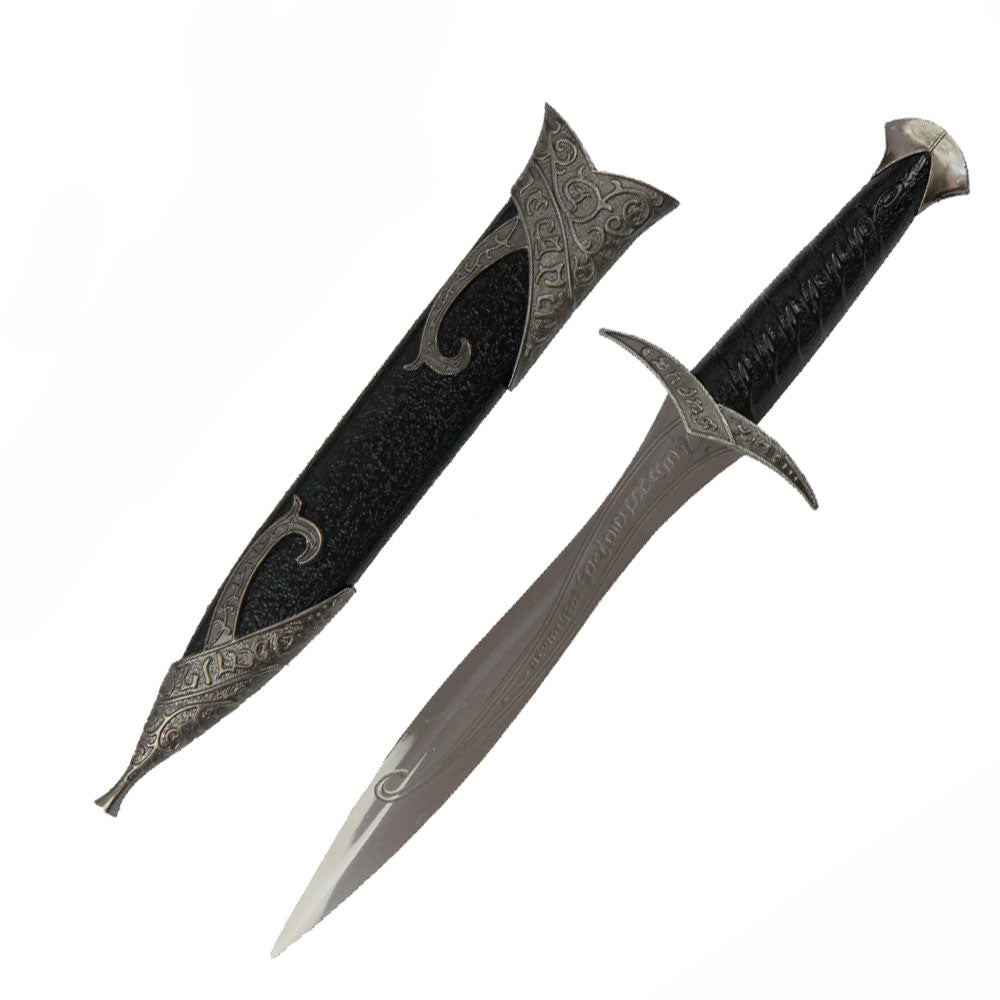 11" Elven Dagger Miniature Letter Opener Fantasy Sword with Scabbard - TOPHATTER'S ARMORY DEALS Collectible Weapons - Tophatter Daily Deals