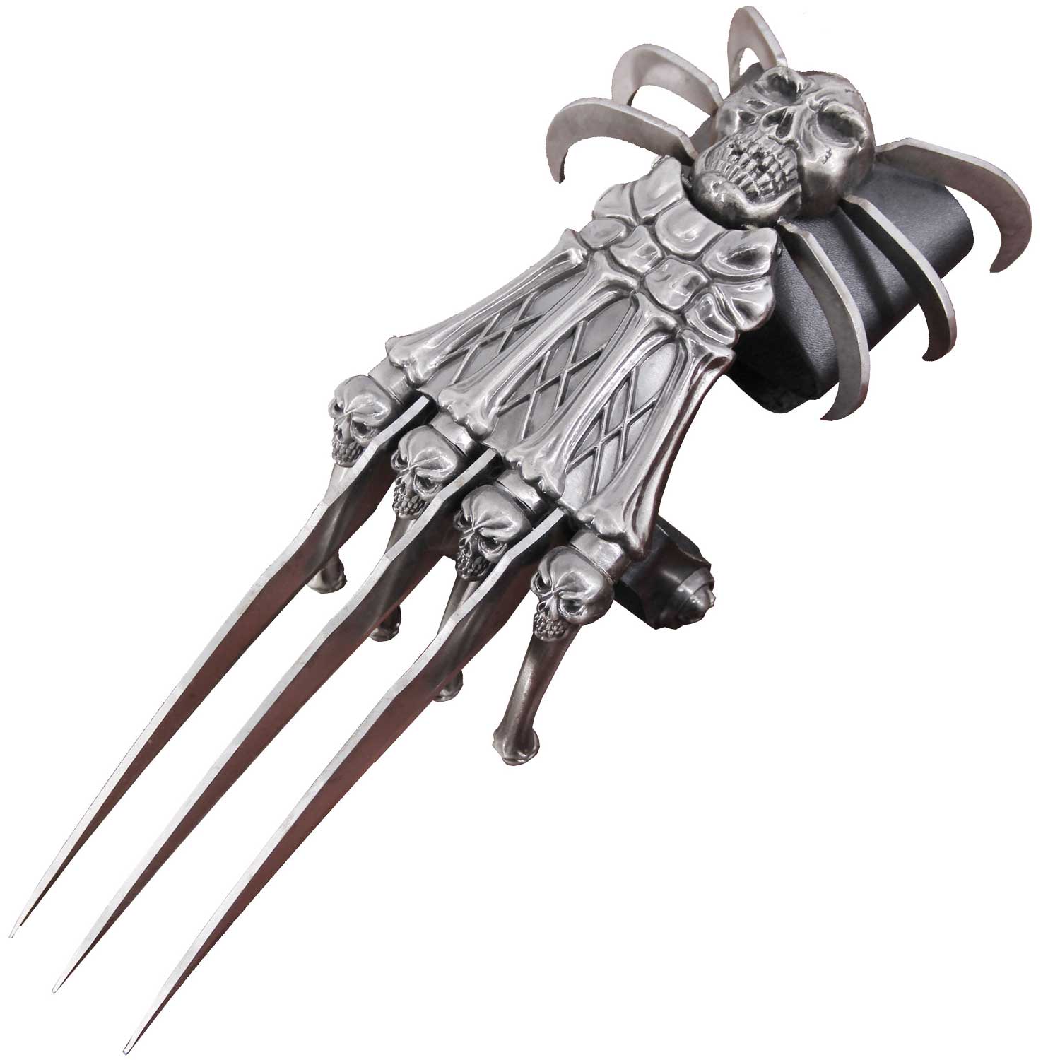 All Metal Skull & Bones Gauntlet Style Hand Claw - TOPHATTER'S ARMORY DEALS Collectible Weapons - Tophatter Daily Deals