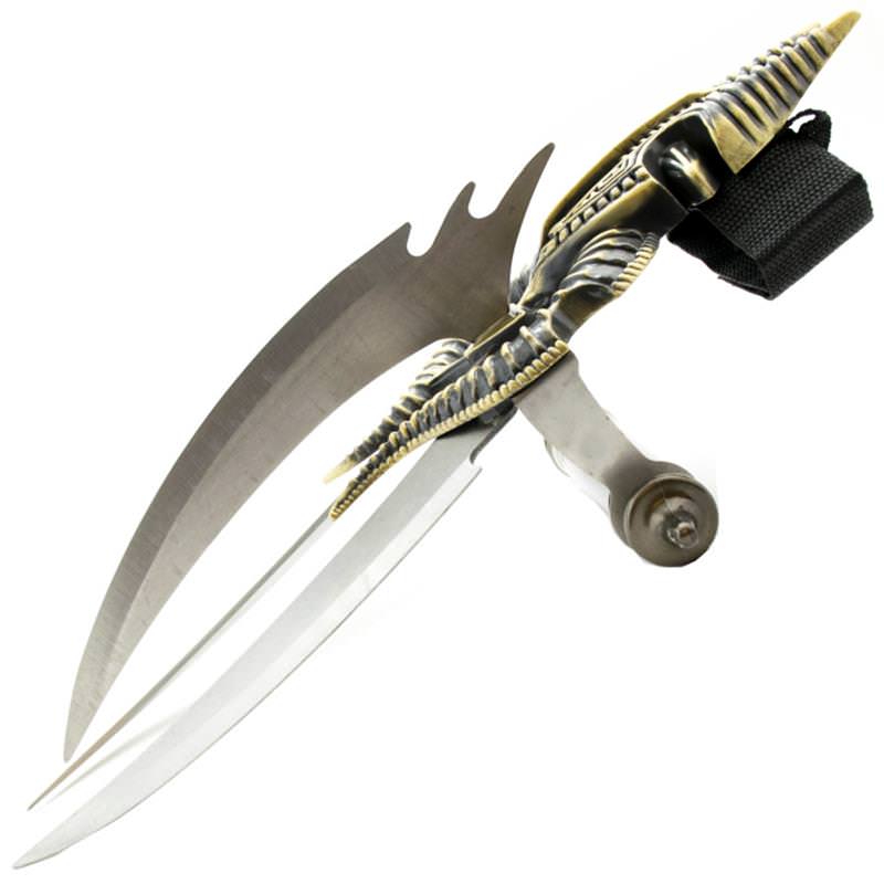 Prometheus Alien 3 Bladed Fantasy Dagger Raptor Claw Hand Spike - Tophatter's Guns'N'Weapons Store Collectible Weapons - Tophatter Daily Deals