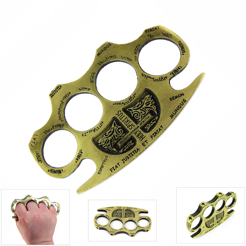 Holy Spiritus Constantine Brass Knuckle Paper Weight - Tophatter's Guns'N'Weapons Store Collectible Weapons - Tophatter Daily Deals