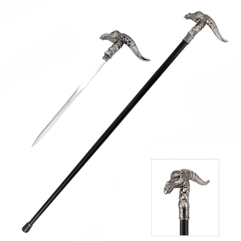 Green Eyed Dragon Gentleman's Walking Cane Sword - Tophatter's Army Products & Self Defense Collectible Weapons - Tophatter Daily Deals