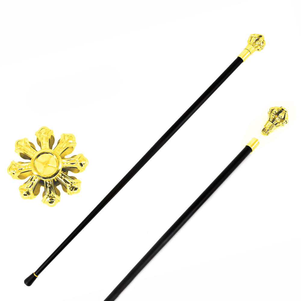 37 Inches Golden Crown Knob Gentleman's Walking Stick Collectible Weapons - Tophatter Daily Deals