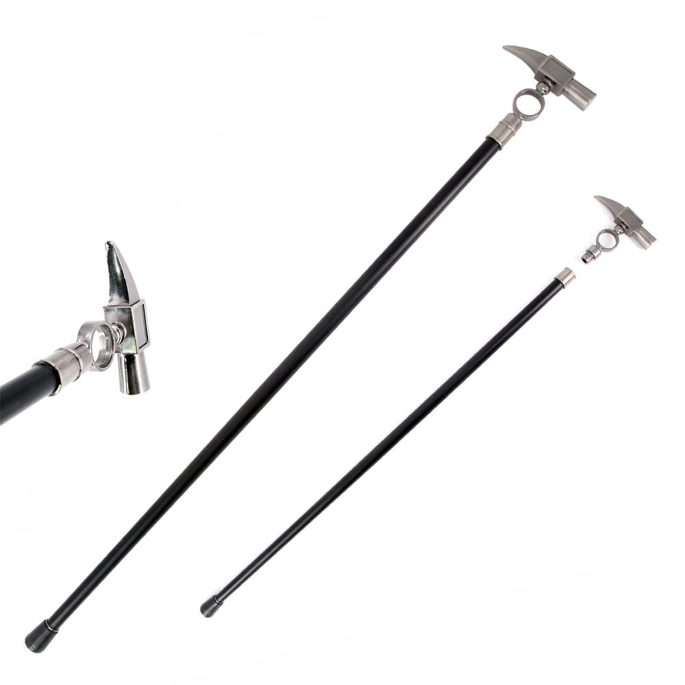 34.5 Inches Aluminum Hammer Handle Style Gentleman's Walking Stick Collectible Weapons - Tophatter Daily Deals