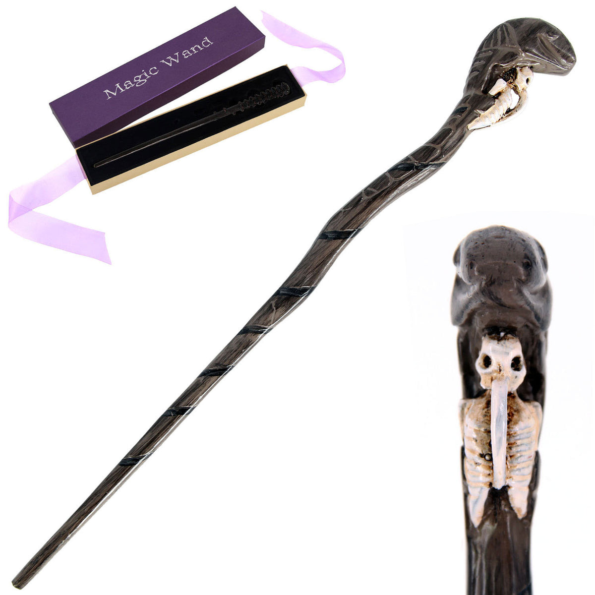 Death Eater's Wand - Snake Cosplay Costume in Collector Display Box - Tophatter's Inc. Weapons Store Online Collectible Weapons - Tophatter Daily Deals