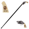 Jesse James Revolver Gun Handle Gentleman's Walking Stick - Tophatter's Army Products & Self Defense Collectible Weapons - Tophatter Daily Deals