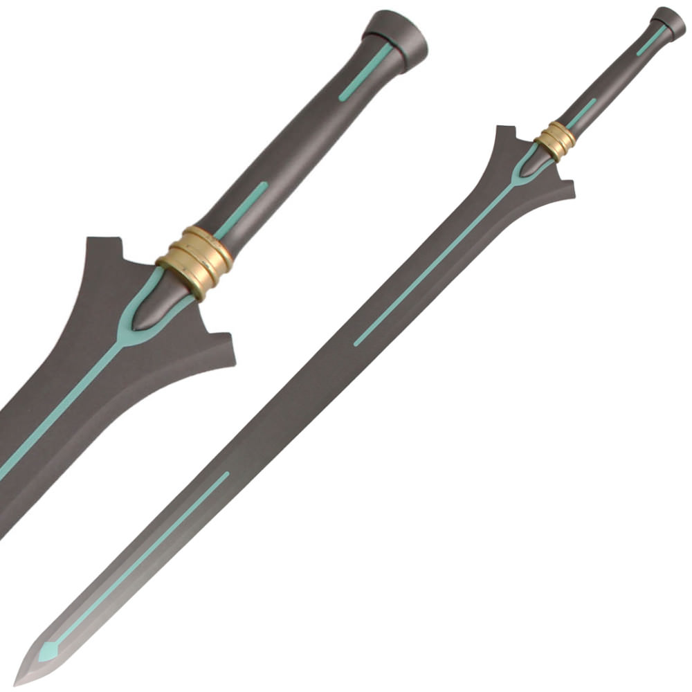 40" SAO Kirito's High Carbon Steel Anime Replica Sword With Stand Collectible Weapons - Tophatter Daily Deals
