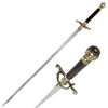 32" Modern Fencing Master Tooth Pick Needle Blade Fantasy Sword With Wall Plaque Collectible Weapons - Tophatter Daily Deals