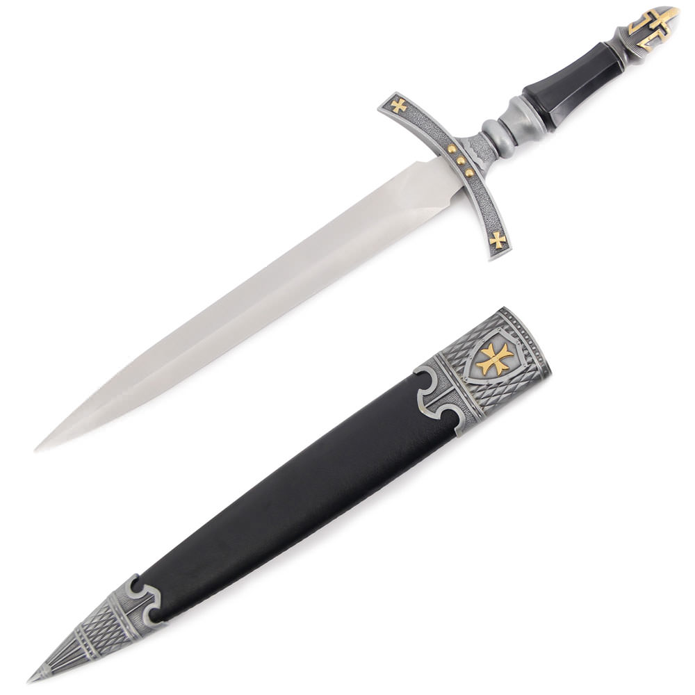 16.5" Royal Arms Medieval Crusader Templar Dagger - Tophatter's Guns'N'Weapons Store Collectible Weapons - Tophatter Daily Deals